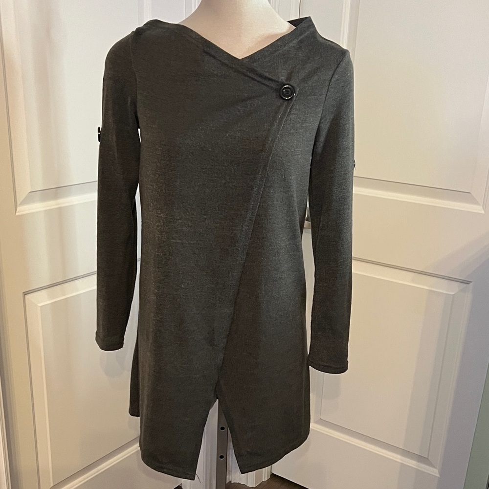Source Unknown Charcoal Asymmetrical Tunic